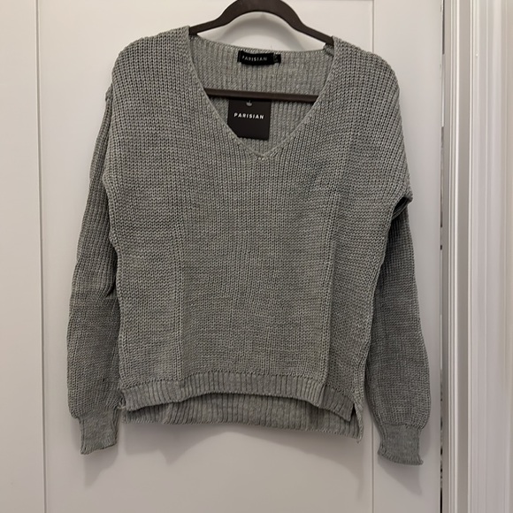 LAST 1️⃣ ❄️Grey V Neck Oversized Sweater❄️ - Picture 8 of 10